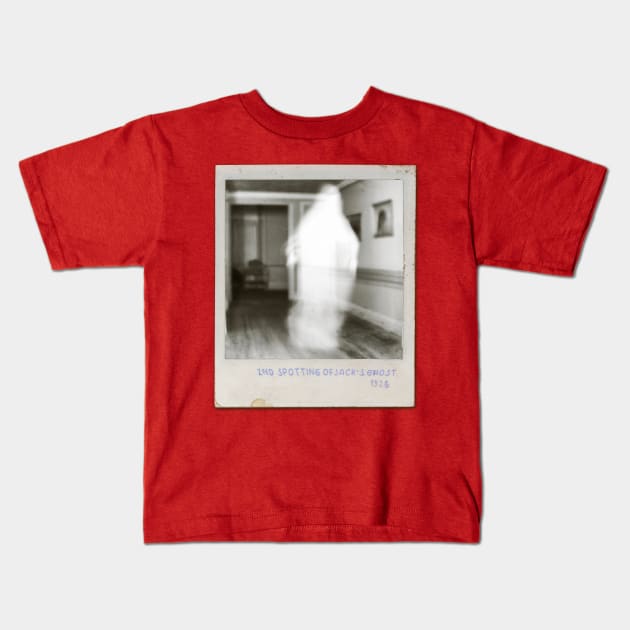 Old Ghost Caught on Film | Secret Vintage Polaroid Ghost captured | Rare Scary Classic Retro Portrait  | Jack Kids T-Shirt by Tiger Picasso